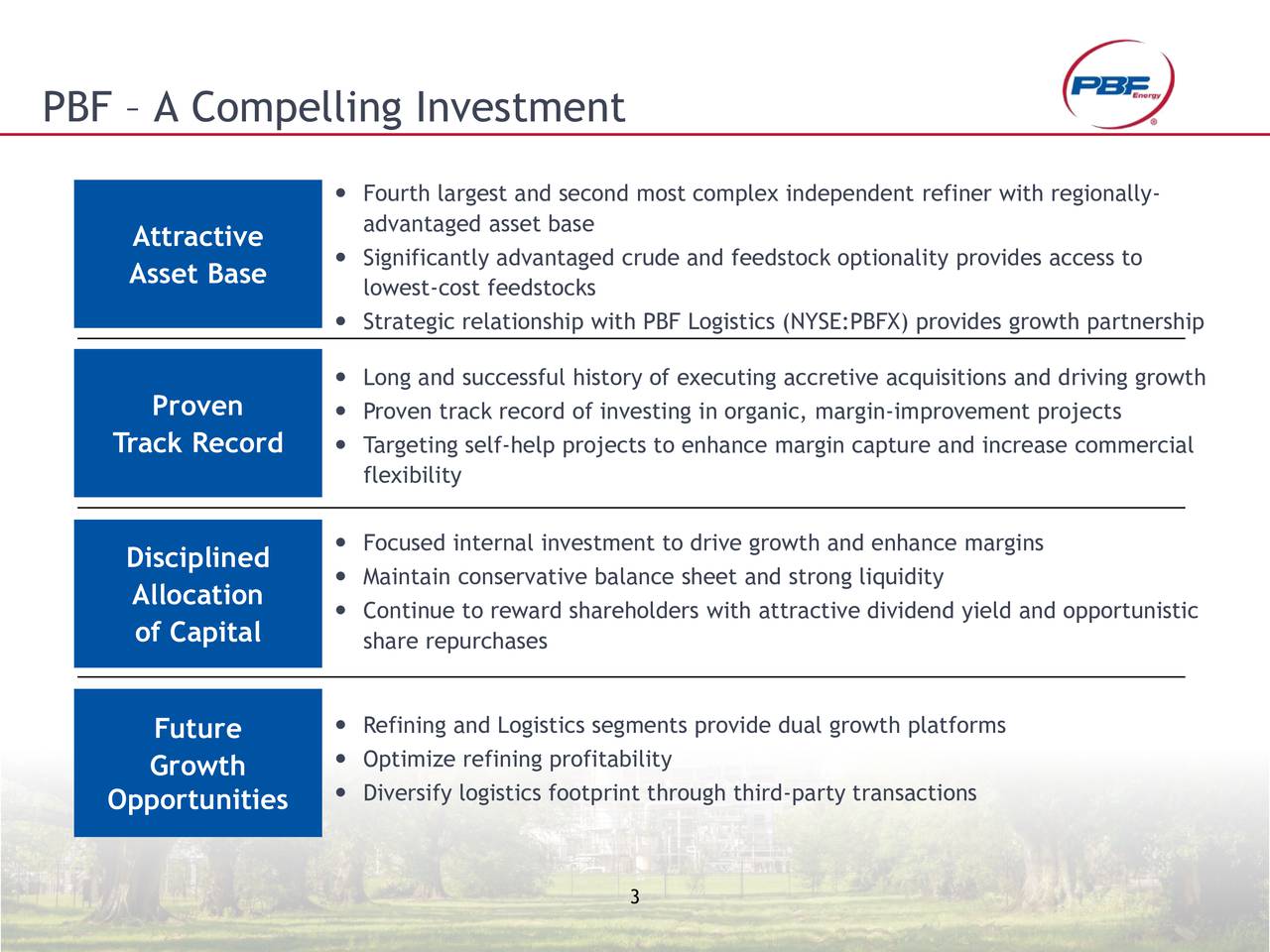PBF Energy (PBF) Investor Presentation Slideshow (NYSEPBF) Seeking