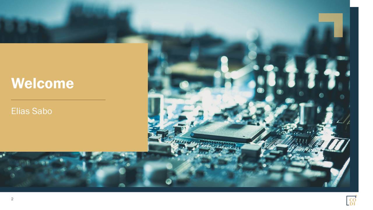 Compass Diversified (CODI) Investor Presentation Slideshow (NYSECODI