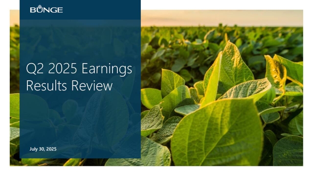 Bunge Global SA 2025 Q2 - Results - Earnings Call Presentation (NYSE:BG ...